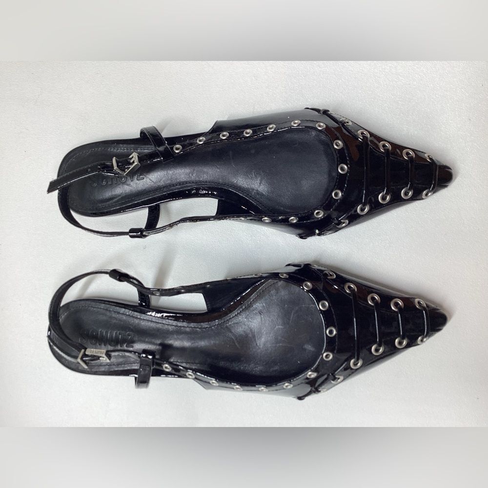 Schutz Ruth Patent Leather Flat In Black Size  8 - Picture 6 of 13